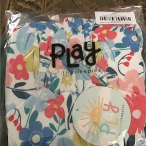 Little Sleepies Midsummer Meadow Dress - Blue and Red Floral